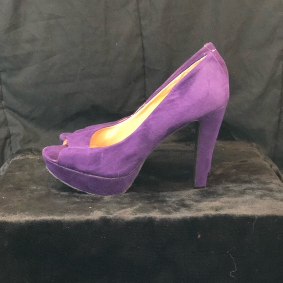 Candie’s, Purple, Peep Toe, Pumps - Picture 3 of 7